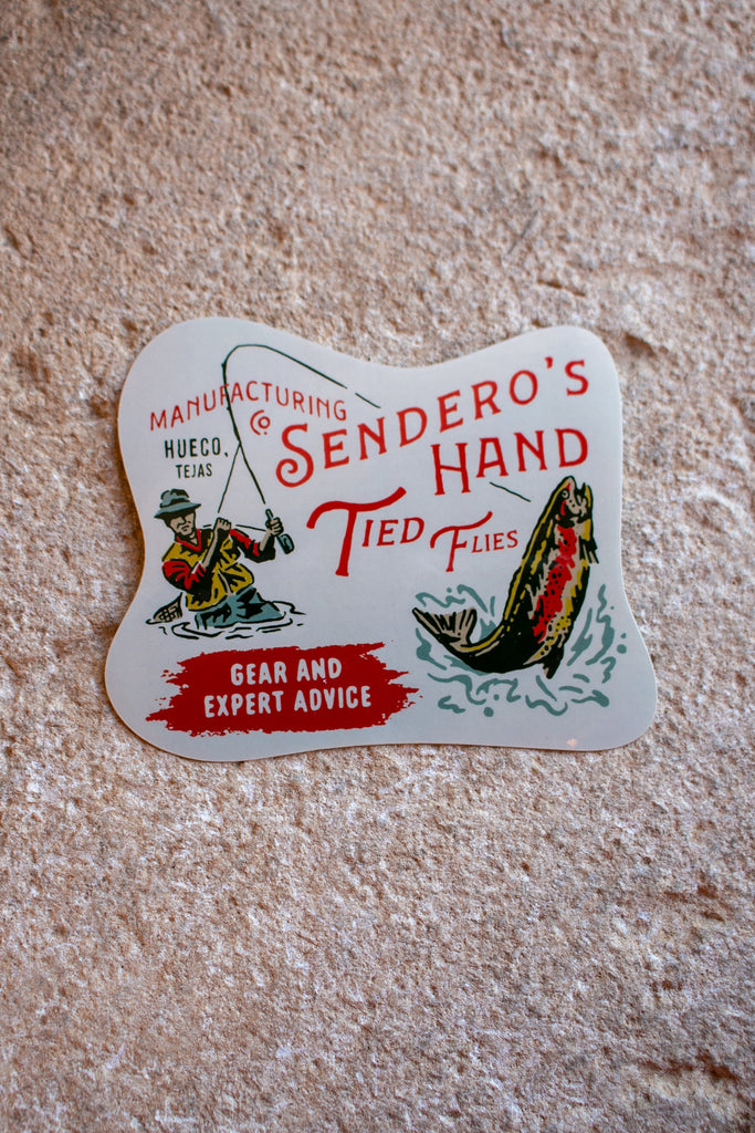 SENDERO PROVISIONS - HAND TIED FLIES STICKER - THE MNRCH